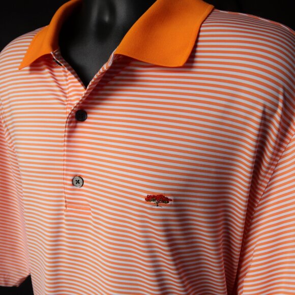 FootJoy Orange Striped Poinciana Stretch Polo (XXL) OMG! ⛳️ - Picture 2 of 7
